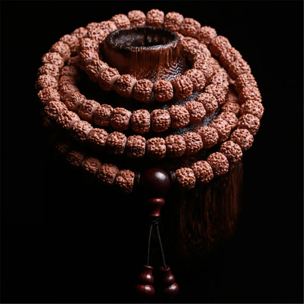 High Quality Natural Five-petal Tibetan 108 Rudraksha Beads Mala Lobular Red Sandalwood Triplet Buddhist Jewelry Yoga Bracelet
High Quality Natural Five-petal Tibetan 108 Rudraksha Beads Mala Lobular Red Sandalwood Triplet Buddhist Jewelry Yoga Bracelet