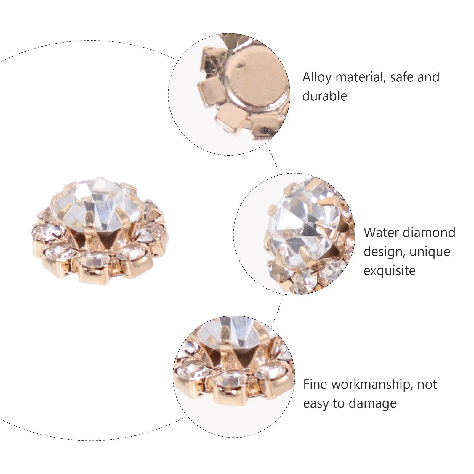 100 шт. декоративных пуговиц-цветов со стразами из сплава для рукоделия, аксессуаров для одежды, украшений и швейных аппликаций
100 шт. декоративных пуговиц-цветов со стразами из сплава для рукоделия, аксессуаров для одежды, украшений и швейных аппликаций