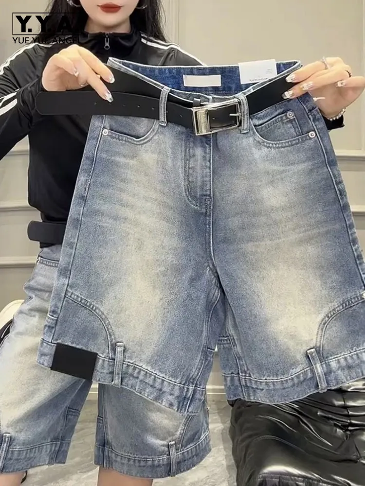 Casual Women Summer Denim Shorts Loose Fit Knee Length Straight Trousers New Streetwear Female Hip Hop Wide Leg Jeans Size S-4XL
Casual Women Summer Denim Shorts Loose Fit Knee Length Straight Trousers New Streetwear Female Hip Hop Wide Leg Jeans Size S-4XL