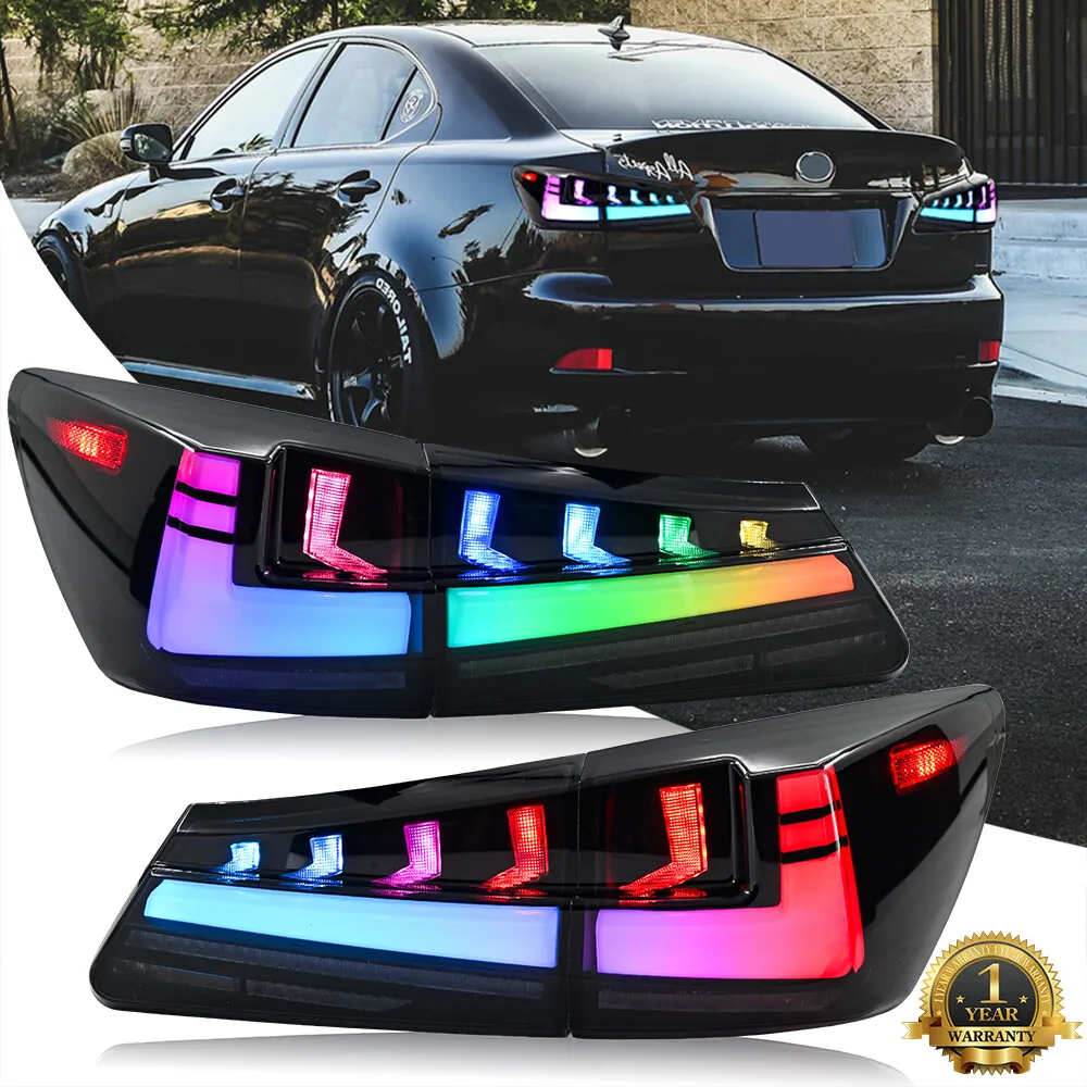1 комплект светодиодных задних фонарей RGB для Lexus IS250 IS350 ISF 2006-2013, последовательный указатель поворота, задние стоп-сигналы в сборе, дым
1 комплект светодиодных задних фонарей RGB для Lexus IS250 IS350 ISF 2006-2013, последовательный указатель поворота, задние стоп-сигналы в сборе, дым