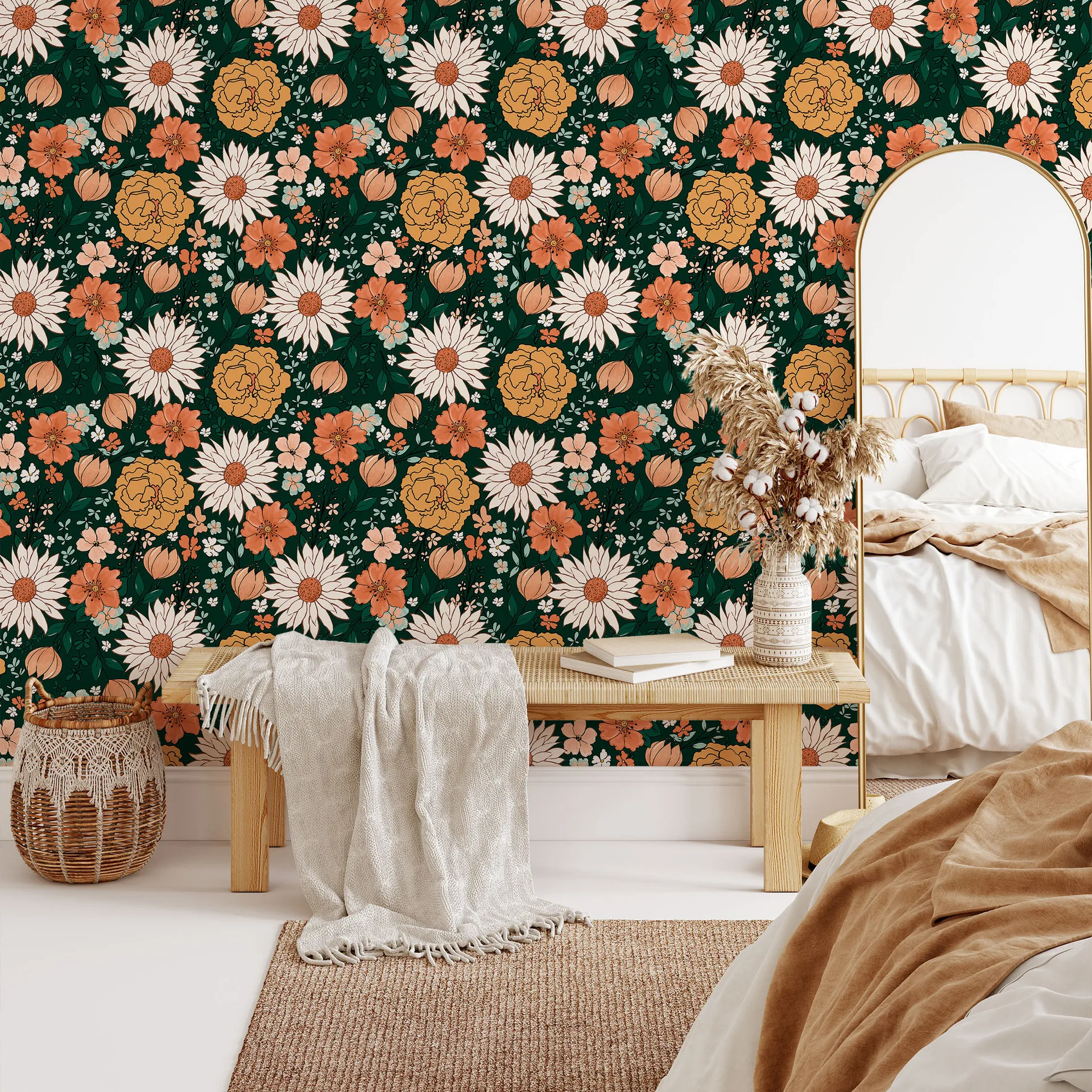Peel and Stick Floral Wallpaper Boho Home Bedroom Decor Daisy Contact Paper for Cabinets Drawers
Peel and Stick Floral Wallpaper Boho Home Bedroom Decor Daisy Contact Paper for Cabinets Drawers