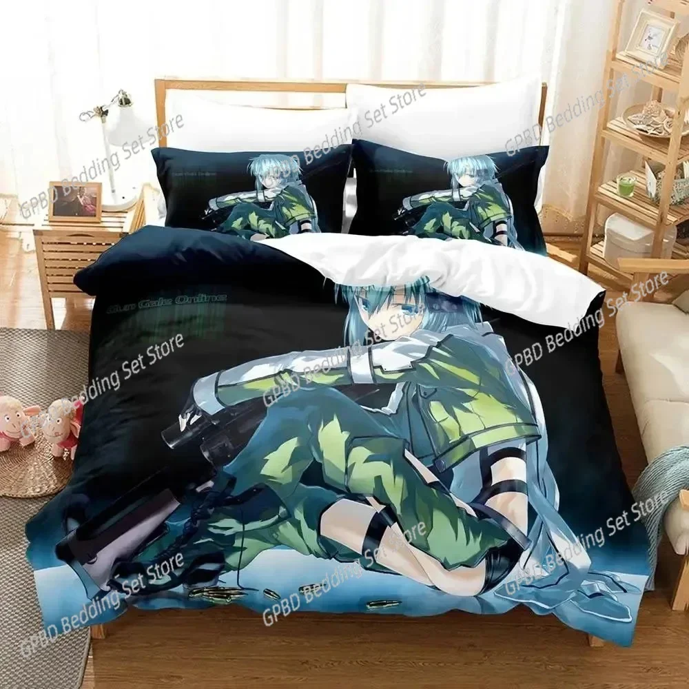 Anime Asada Shino Sword Art Online Comfortable Duvet Quilt Cover Pillowcase Bedding Set Children Bedroom Decoration Home Textile
Anime Asada Shino Sword Art Online Comfortable Duvet Quilt Cover Pillowcase Bedding Set Children Bedroom Decoration Home Textile