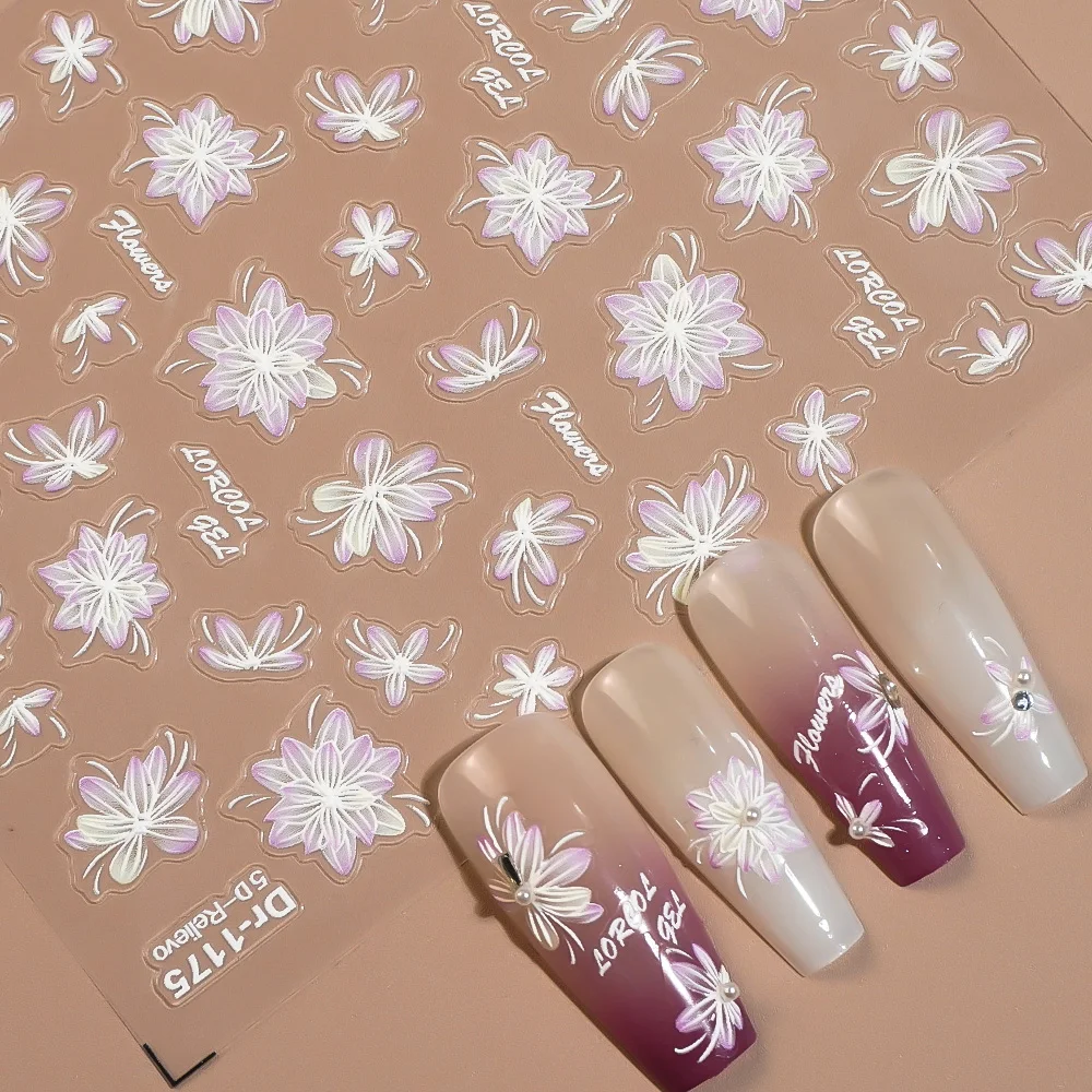 Original Light Purple Floral Holographic 3D Nail Stickers Self-Adhesive Nail Art Decals
Original Light Purple Floral Holographic 3D Nail Stickers Self-Adhesive Nail Art Decals