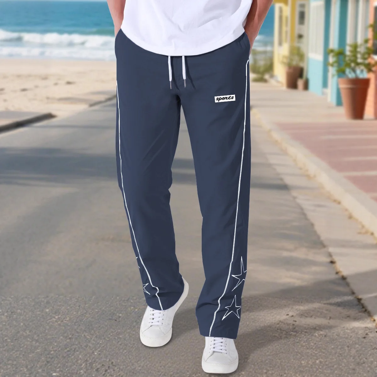 New European American High Street Embroidered Pants for Men's Sports and Casual Trousers
New European American High Street Embroidered Pants for Men's Sports and Casual Trousers