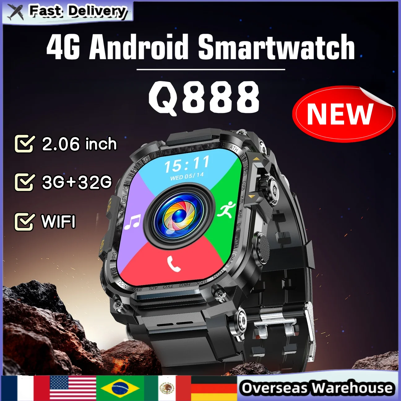 Q888 Android 4G Смарт-часы Мужчины GPS 3 ГБ 32 ГБ HD Вращающаяся камера 4G SIM-карта WIFI Беспроводной быстрый доступ к Интернету Смарт-часы Подарки
Q888 Android 4G Смарт-часы Мужчины GPS 3 ГБ 32 ГБ HD Вращающаяся камера 4G SIM-карта WIFI Беспроводной быстрый доступ к Интернету Смарт-часы Подарки