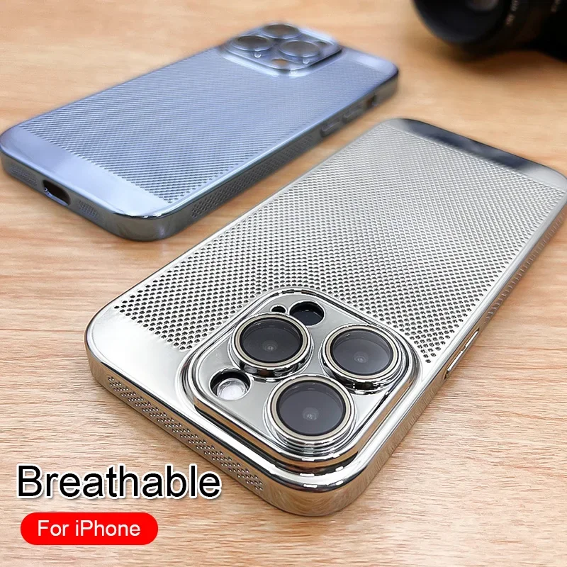 Electroplate Breathable Heat Dissipation Cooling Case For iPhone 16 15 Pro Max 14 13 12 11 PC Hard Back Cover
Electroplate Breathable Heat Dissipation Cooling Case For iPhone 16 15 Pro Max 14 13 12 11 PC Hard Back Cover