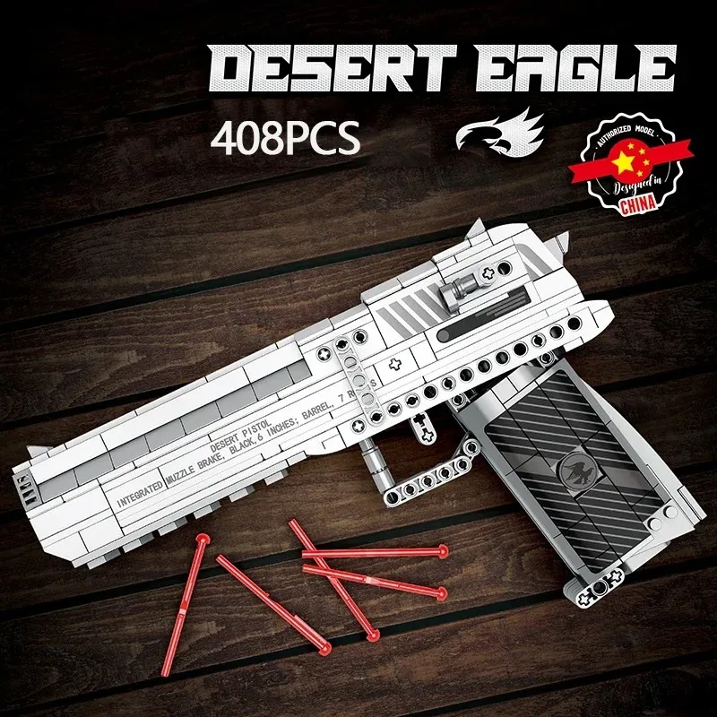 408PCS Desert Eagle Style Building Block Pistol, DIY Assemble Shootable Toy, Military Themed Brick Model, Kids Gift
408PCS Desert Eagle Style Building Block Pistol, DIY Assemble Shootable Toy, Military Themed Brick Model, Kids Gift