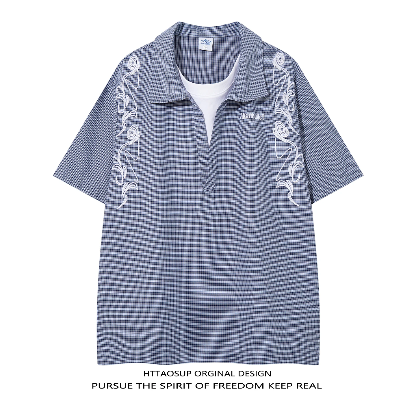 HTTAOSUP Summer New Heavyweight Pure Cotton Casual Loose Short Sleeve Turn-down Collar American Style Men's Fake Two-Piece
HTTAOSUP Summer New Heavyweight Pure Cotton Casual Loose Short Sleeve Turn-down Collar American Style Men's Fake Two-Piece