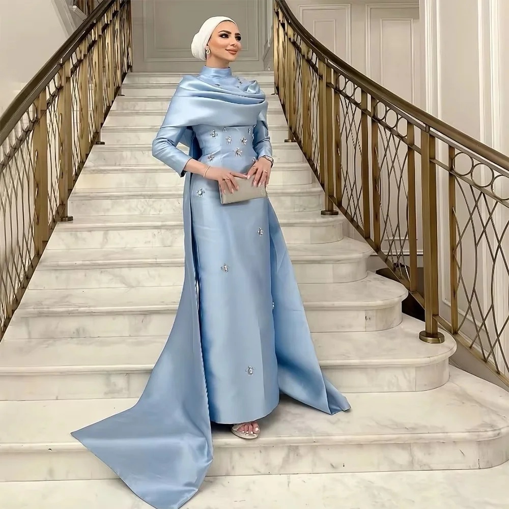 Customized Exquisite Long Sleeve Mermaid Evening Dresses Charming Ruched Prom Dress Sexy Beading Party Gown فساتين سهرة
Customized Exquisite Long Sleeve Mermaid Evening Dresses Charming Ruched Prom Dress Sexy Beading Party Gown فساتين سهرة