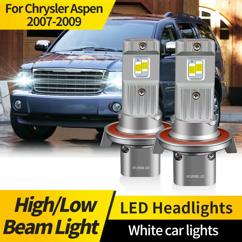 2PCS LED Car Headlights 9008 For Chrysler Aspen 2007-2009 H13 Hi/Lo Beam Auto LED Head Lamp White Car Light Plug & Play With Fan
2PCS LED Car Headlights 9008 For Chrysler Aspen 2007-2009 H13 Hi/Lo Beam Auto LED Head Lamp White Car Light Plug & Play With Fan