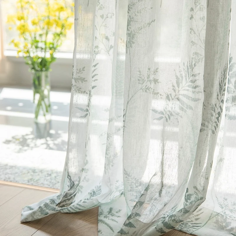New Nordic Style Tulle for Living Dining Room Bedroom Modern Minimalist Plant Print Green Window Curtain Room Decor White
New Nordic Style Tulle for Living Dining Room Bedroom Modern Minimalist Plant Print Green Window Curtain Room Decor White