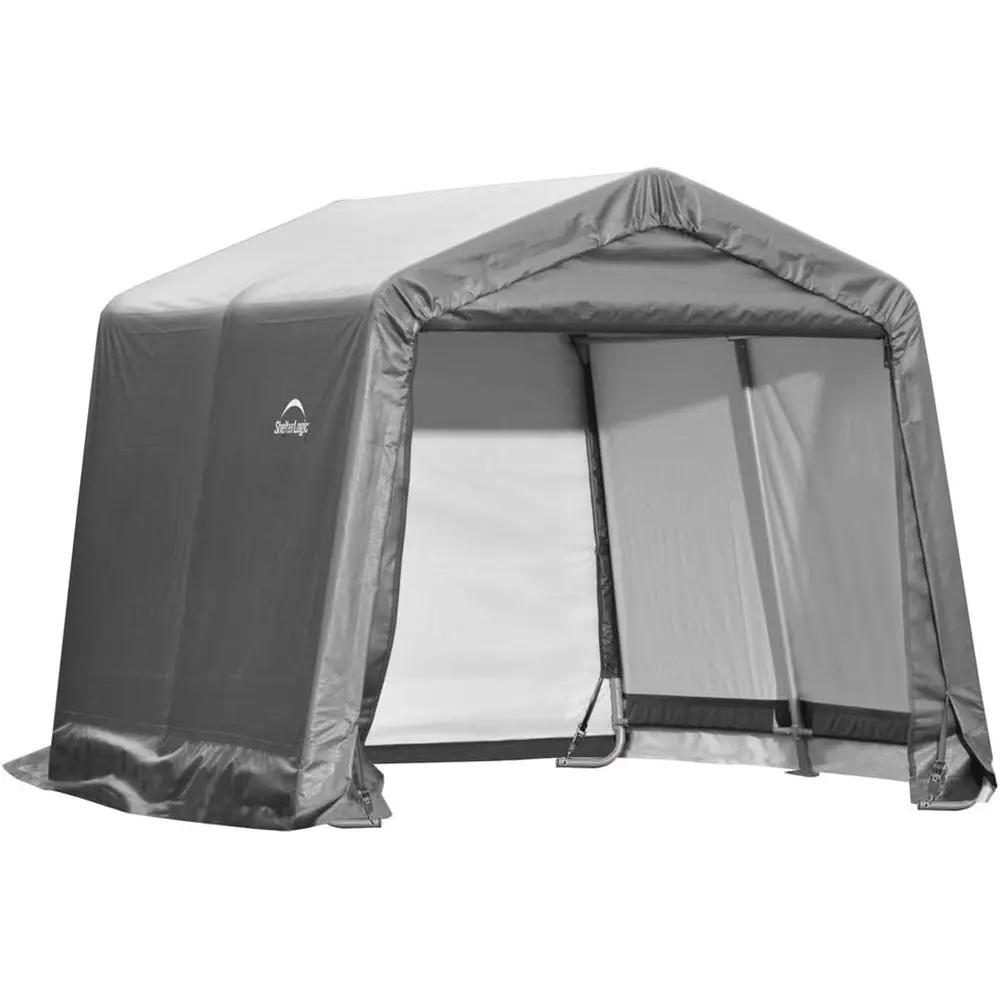 10' x 10' Shed-in-a-Box All Season Steel Metal Peak Roo Outdoor Storage Shed with Waterproo Cover and Heavy Duty Reusable Auger
10' x 10' Shed-in-a-Box All Season Steel Metal Peak Roo Outdoor Storage Shed with Waterproo Cover and Heavy Duty Reusable Auger
