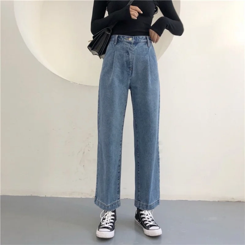 2024 Women Korean Fashion Casual Loose Straight Jeans with Free Bottoming-shirt High Waist Denim Pant Summer Trousers Streetwear
2024 Women Korean Fashion Casual Loose Straight Jeans with Free Bottoming-shirt High Waist Denim Pant Summer Trousers Streetwear