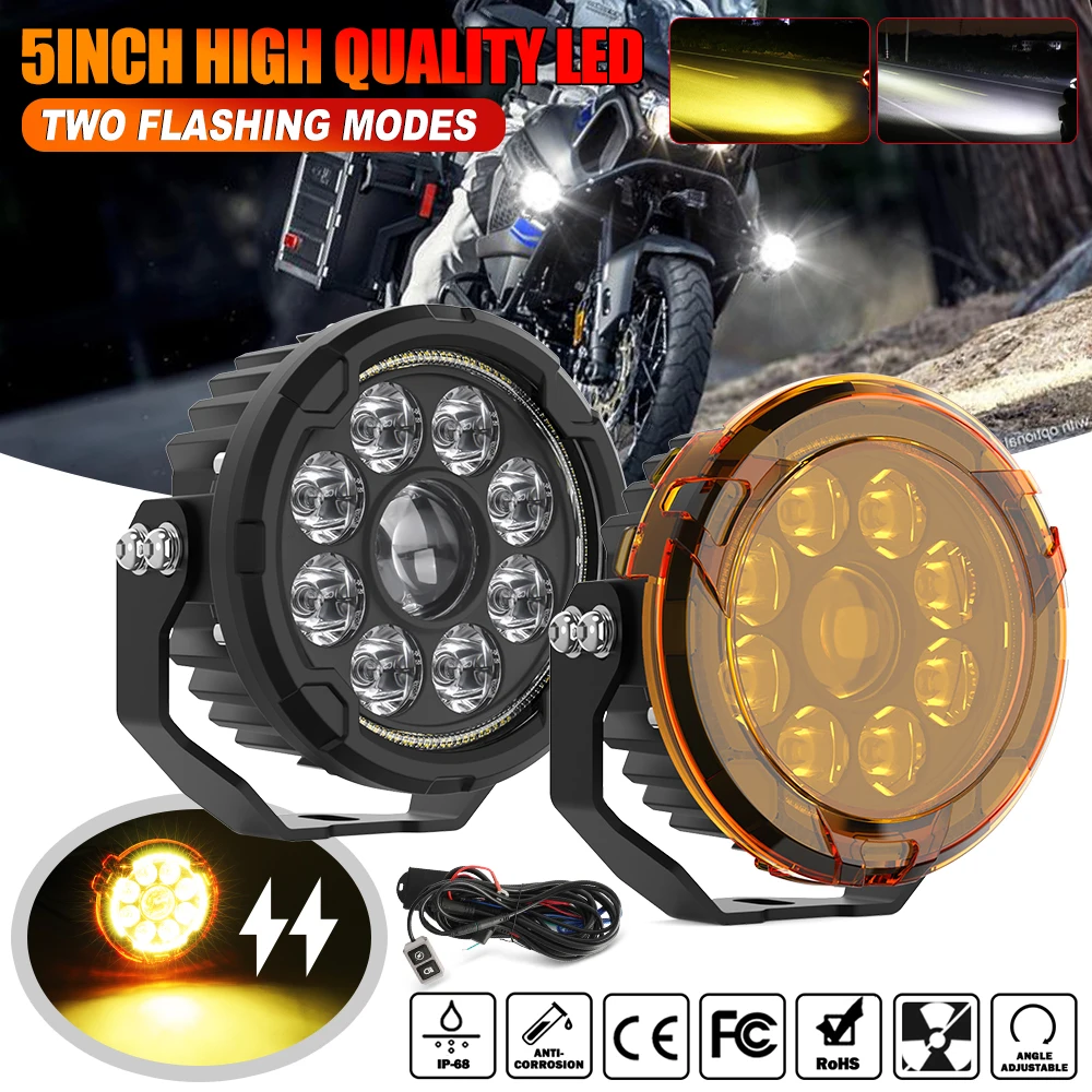 HAOLIDE Round 4.5 Inch Off-Road Work Light 12V 24V White Amber DRL Flash Fog Light Upgrade For UTV Truck Motorcycle 4X4 Boat
HAOLIDE Round 4.5 Inch Off-Road Work Light 12V 24V White Amber DRL Flash Fog Light Upgrade For UTV Truck Motorcycle 4X4 Boat