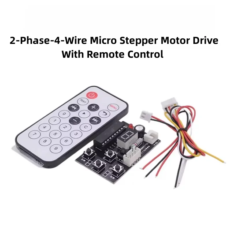 DC4~6V 2-Phase-4-Wire Micro Stepper Motor Drive Module Remote Control/Speed Regulation/Forward Reverse Controller 12/15BY Motor
DC4~6V 2-Phase-4-Wire Micro Stepper Motor Drive Module Remote Control/Speed Regulation/Forward Reverse Controller 12/15BY Motor