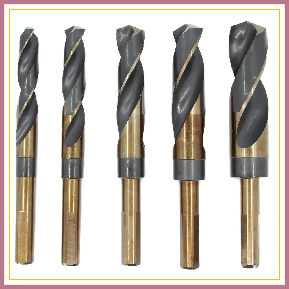 5-Piece High Speed Steel Black & Gold Reduced Shank Drill Bit Set 9/16"-1" in Plastic Pouch
5-Piece High Speed Steel Black & Gold Reduced Shank Drill Bit Set 9/16"-1" in Plastic Pouch