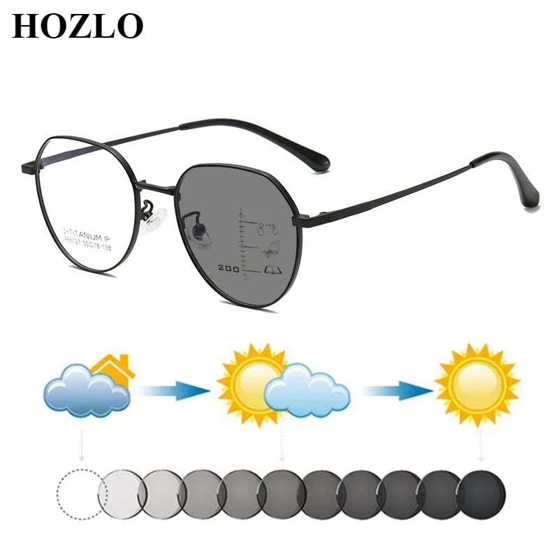 New Fashion Titanium Alloy Women Photochromic Progressive Reading Sunglasses Men Hyperopia Spectacles Presbyopic Dark Glasses
New Fashion Titanium Alloy Women Photochromic Progressive Reading Sunglasses Men Hyperopia Spectacles Presbyopic Dark Glasses