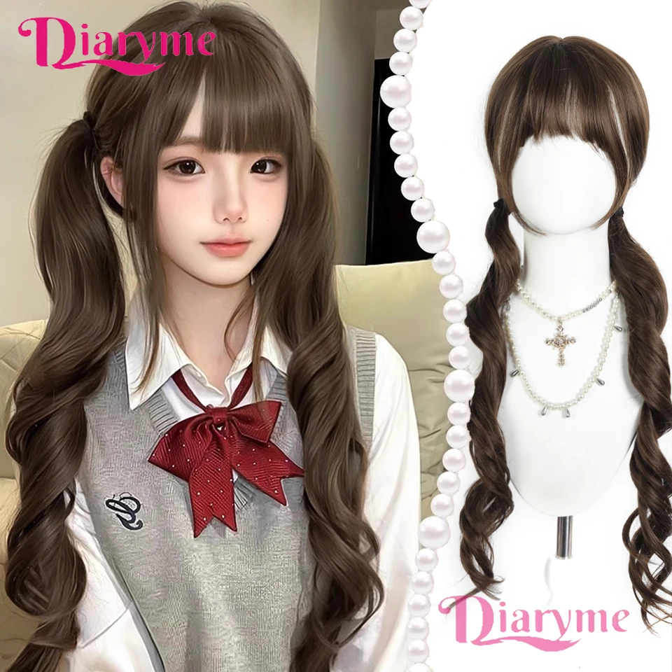 Синтетический парик Лолиты с двойным хвостом, женский холодный коричневый длинный волнистый парик, милый крутой парик для девочек, парики для косплея
Синтетический парик Лолиты с двойным хвостом, женский холодный коричневый длинный волнистый парик, милый крутой парик для девочек, парики для косплея