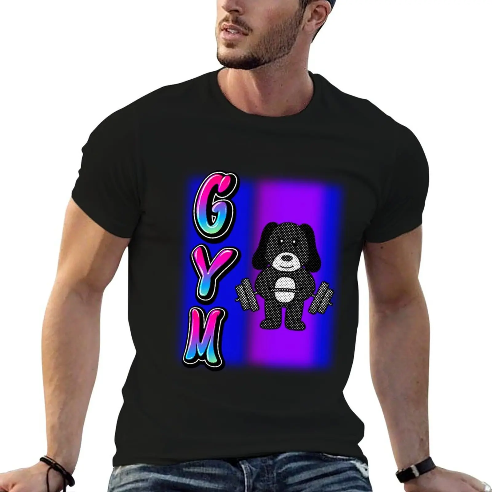 Dog lifting weights - GYM T-Shirt t shirt man cotton cotton t shirt man mens graphic t shirts T-shirt
Dog lifting weights - GYM T-Shirt t shirt man cotton cotton t shirt man mens graphic t shirts T-shirt