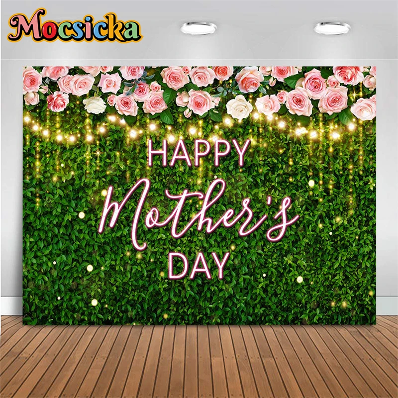 Mocsicka Happy Mother's Day Photography Backdrops Green Leaves Decorations Woman Girl Portrait Background Photo Studio Wallpaper
Mocsicka Happy Mother's Day Photography Backdrops Green Leaves Decorations Woman Girl Portrait Background Photo Studio Wallpaper