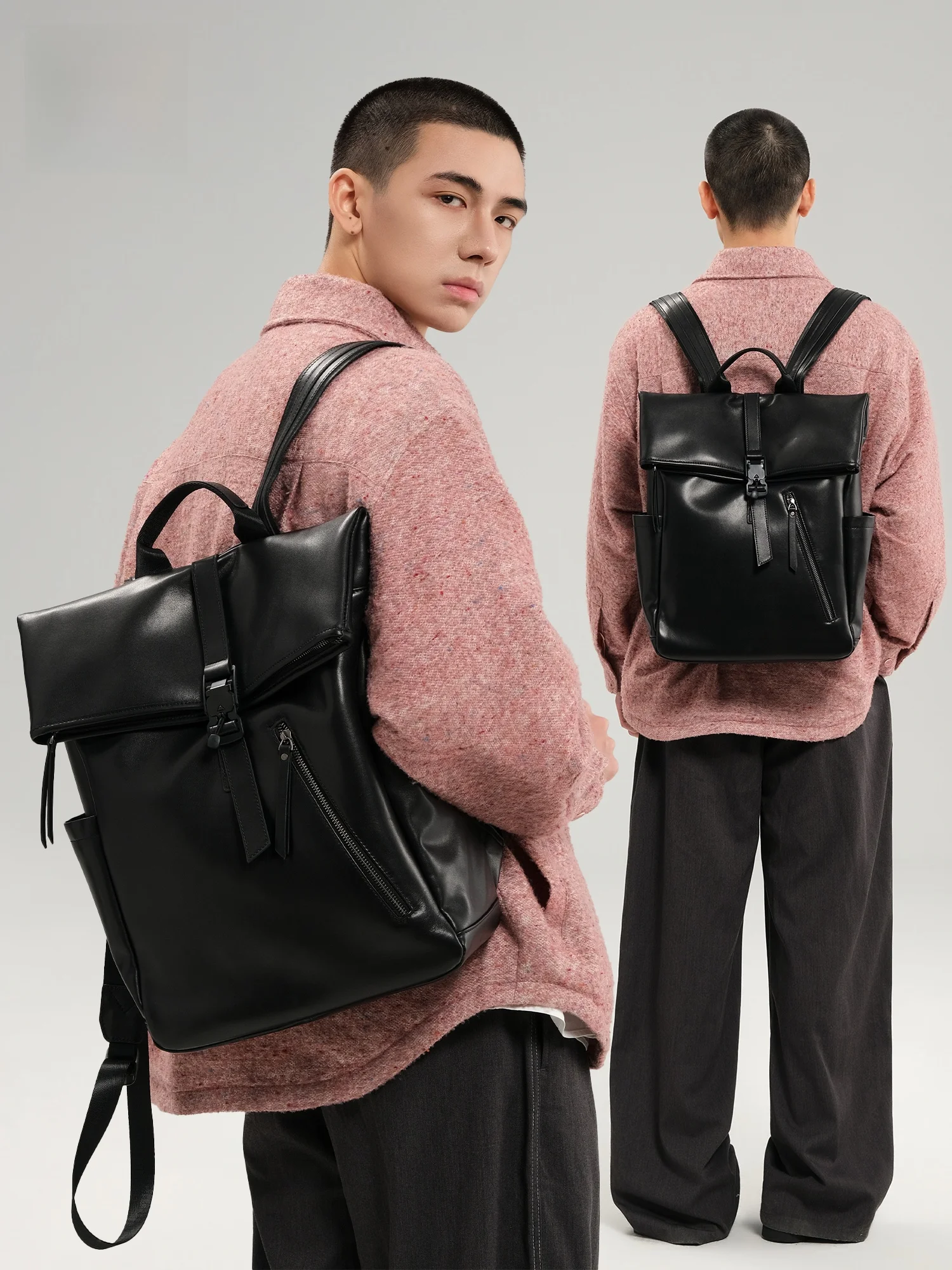 SFREEYA Top Layer Cowhide Leather Men's Backpack Large Capacity Commuter Laptop Bag Stylish Sensation Double Shoulder Bag
SFREEYA Top Layer Cowhide Leather Men's Backpack Large Capacity Commuter Laptop Bag Stylish Sensation Double Shoulder Bag