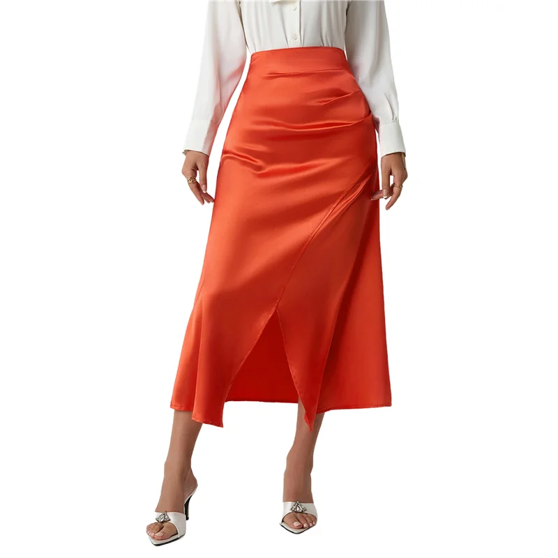 A09P Skirt For Women High Waist Silk Satin Skirts Zipper Fishtail Hip Skirt
A09P Skirt For Women High Waist Silk Satin Skirts Zipper Fishtail Hip Skirt