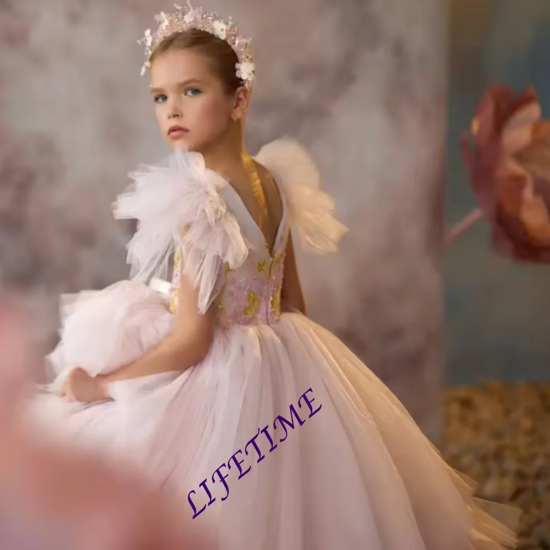 Blush Pink Flower Girl Dresses Tulle Little Girl's Birthday Party Gowns Customized Baby Kids First Communion Dresses Customized
Blush Pink Flower Girl Dresses Tulle Little Girl's Birthday Party Gowns Customized Baby Kids First Communion Dresses Customized