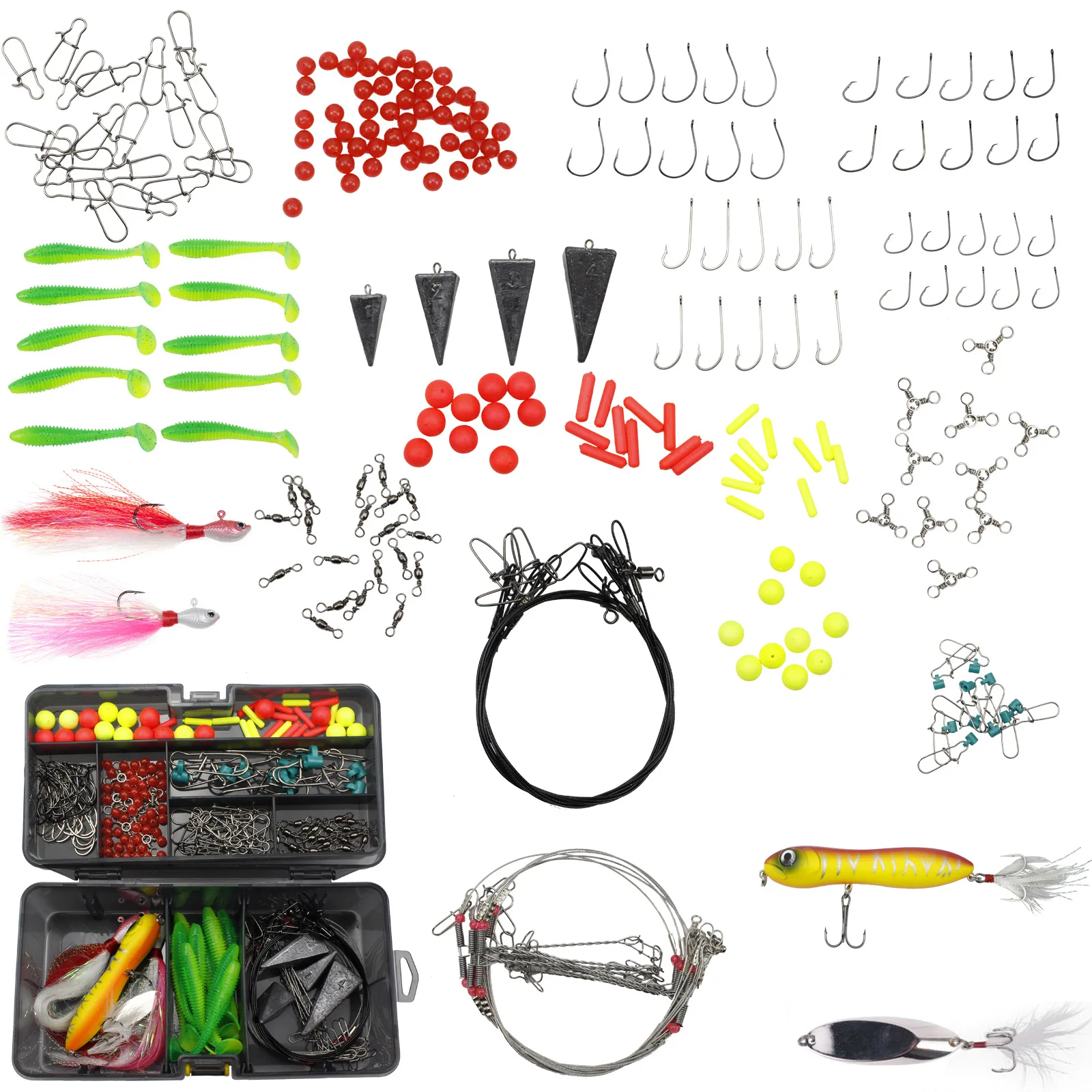 219 Pieces Long-distance Sea Fishing Boat Fishing Luya Fishing Set Hard Bait Bionic Bait Lead Head Hook Pencil
219 Pieces Long-distance Sea Fishing Boat Fishing Luya Fishing Set Hard Bait Bionic Bait Lead Head Hook Pencil