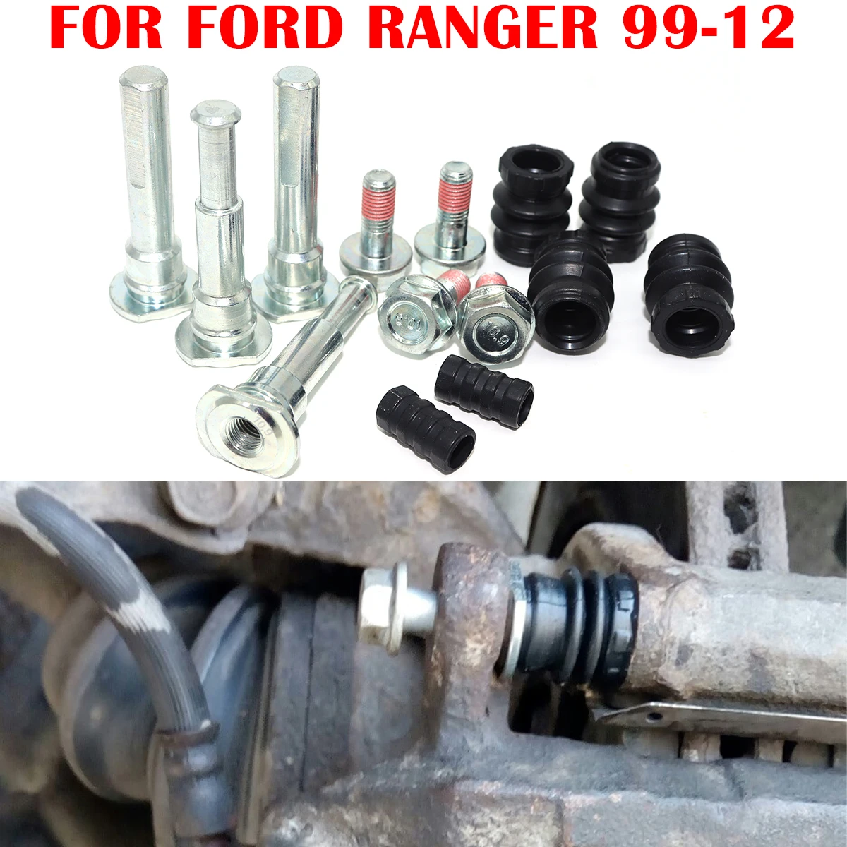 Front Left Right Brake Caliper Cylinder Slider Guide Pin For Disc Housing Bolts Rubber Bushing Boot Seal FOR FORD RANGER 99-12
Front Left Right Brake Caliper Cylinder Slider Guide Pin For Disc Housing Bolts Rubber Bushing Boot Seal FOR FORD RANGER 99-12
