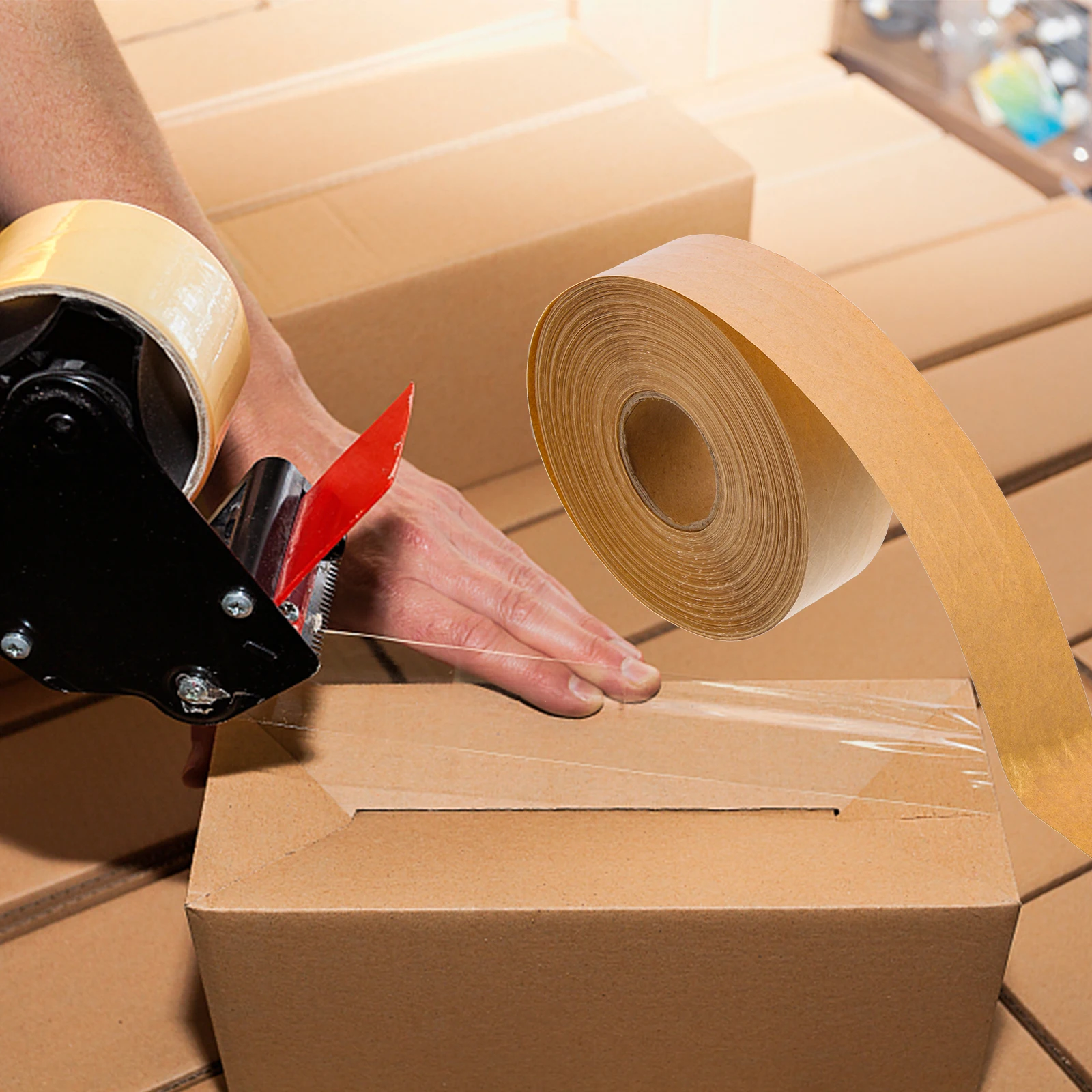 Paper Tape Cowhide Paper Adhesive Sealing Tape Writable Flatback Tape Multi-function Household Packaging Tape
Paper Tape Cowhide Paper Adhesive Sealing Tape Writable Flatback Tape Multi-function Household Packaging Tape