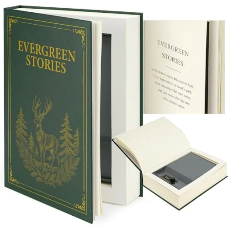 Large Decorative Book Safe with Combination Lock, 10.82"×7.67"×1.77" Hidden Storage Diversion Box for Cash, Phone, Passport, Va
Large Decorative Book Safe with Combination Lock, 10.82"×7.67"×1.77" Hidden Storage Diversion Box for Cash, Phone, Passport, Va