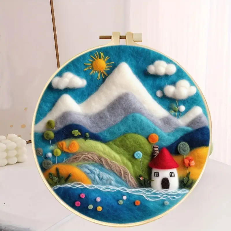 1 Pack Mountain Scenery Pattern Diy Wool Felting Painting Handmade Wool Felt Painting Needle Felting Starter Kit For Diy Gift
1 Pack Mountain Scenery Pattern Diy Wool Felting Painting Handmade Wool Felt Painting Needle Felting Starter Kit For Diy Gift