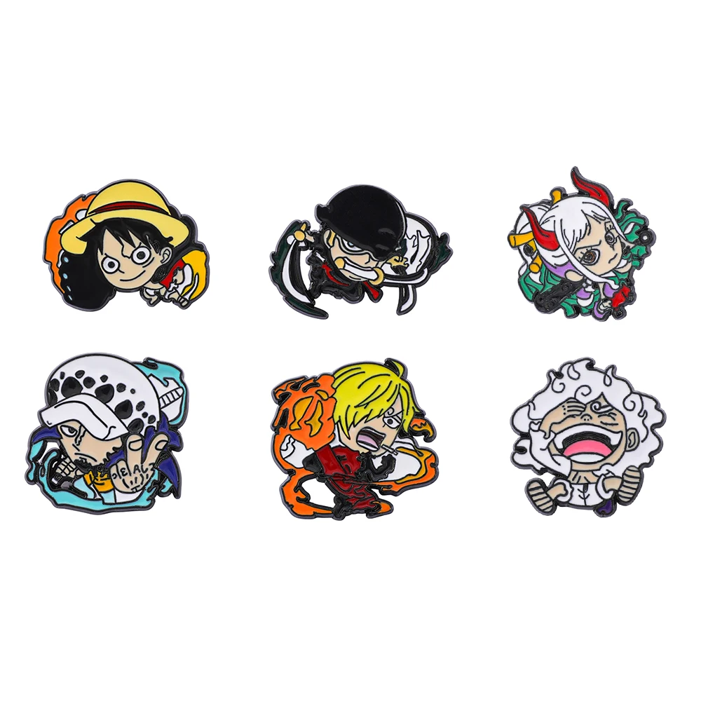 6 Pcs Cartoon Brooch Creative Monkey D. Luffy Roronoa Zoro Enamel Pin Backpack Clothing Jewelry Metal Badge Accessories Gifts
6 Pcs Cartoon Brooch Creative Monkey D. Luffy Roronoa Zoro Enamel Pin Backpack Clothing Jewelry Metal Badge Accessories Gifts