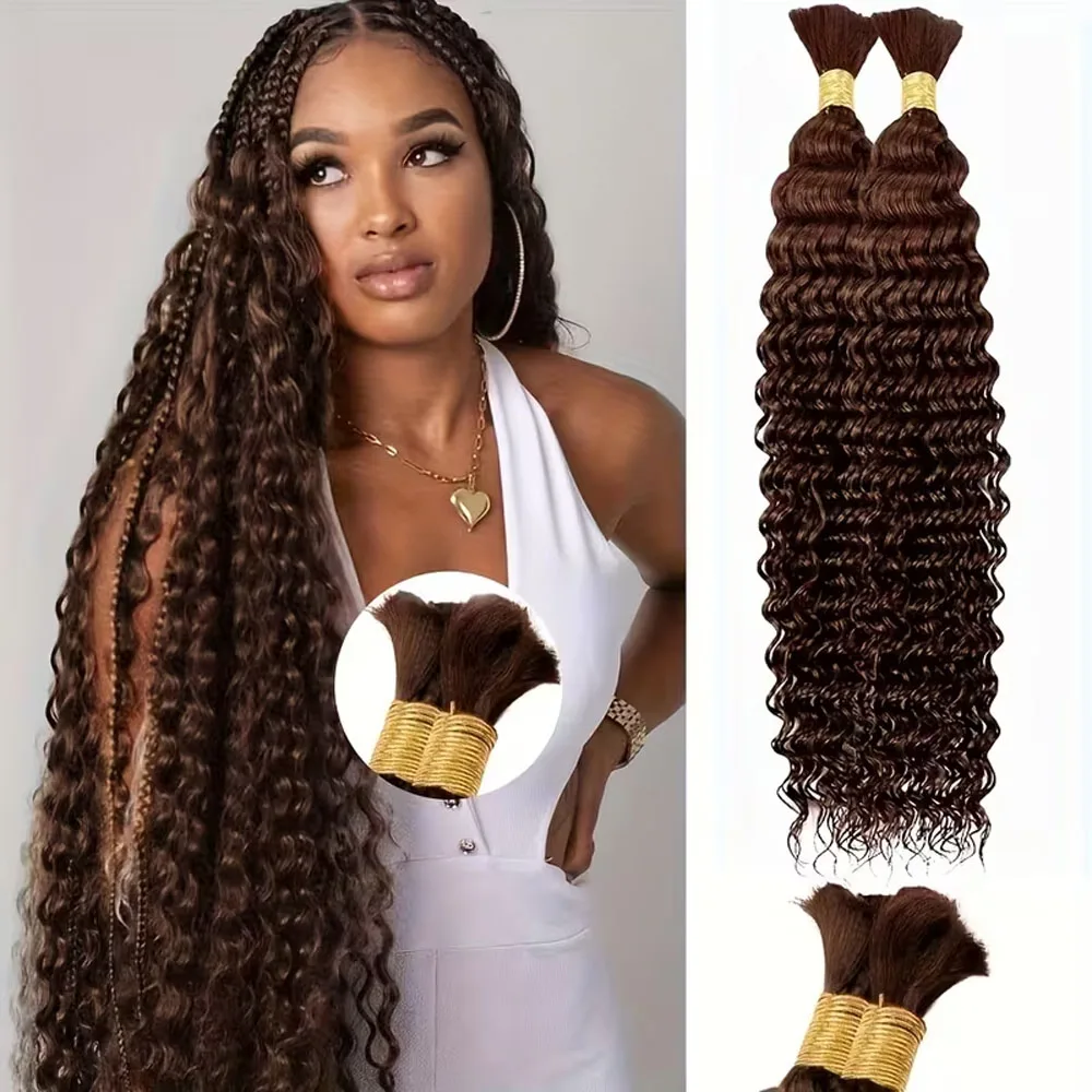 2 пучка (всего 110 г) Глубокая волна, человеческие плетеные волосы коричневого цвета, объемные косы, волосы для дредов в стиле бохо, искусственные волосы для мужчин, унисекс
2 пучка (всего 110 г) Глубокая волна, человеческие плетеные волосы коричневого цвета, объемные косы, волосы для дредов в стиле бохо, искусственные волосы для мужчин, унисекс