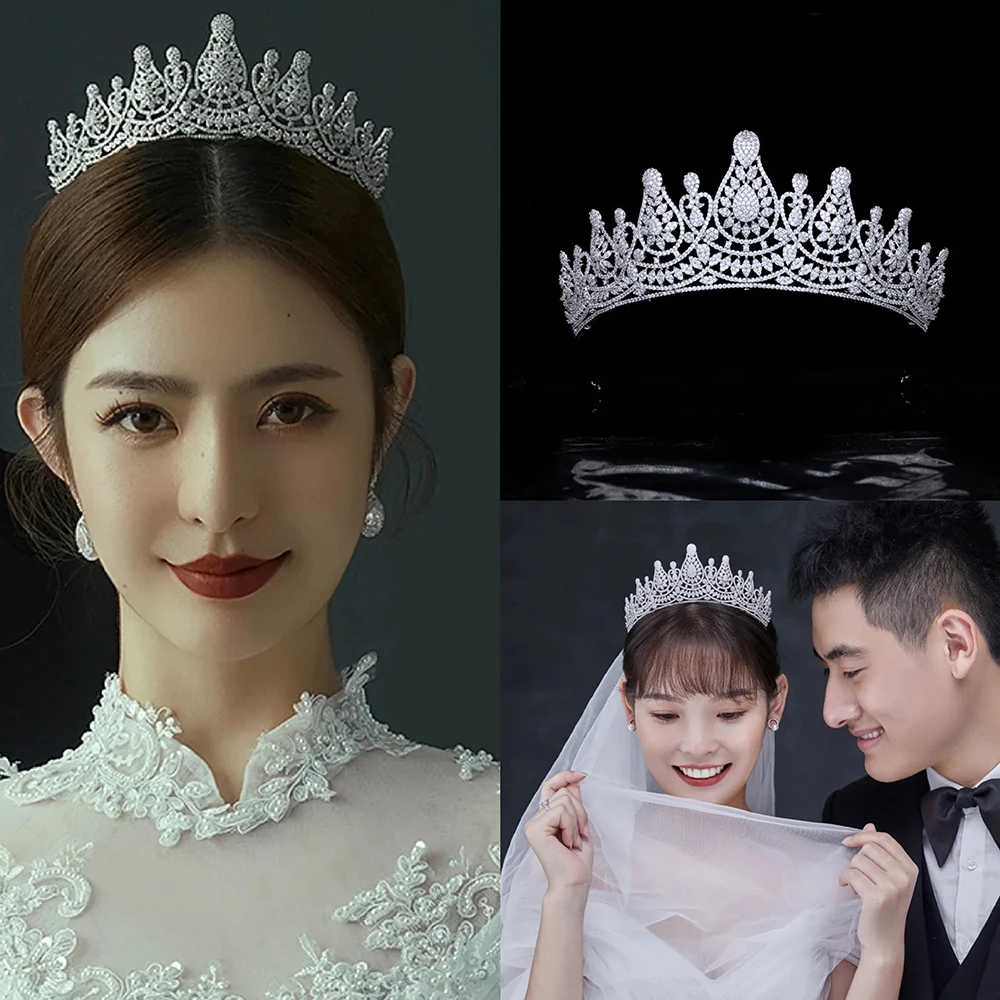 Himstory Sparkling Full Cubic Zircon Tiara For Women Bridal Wedding Elegant Wedding Hairband Tiaras Bridesmaid Gift
Himstory Sparkling Full Cubic Zircon Tiara For Women Bridal Wedding Elegant Wedding Hairband Tiaras Bridesmaid Gift