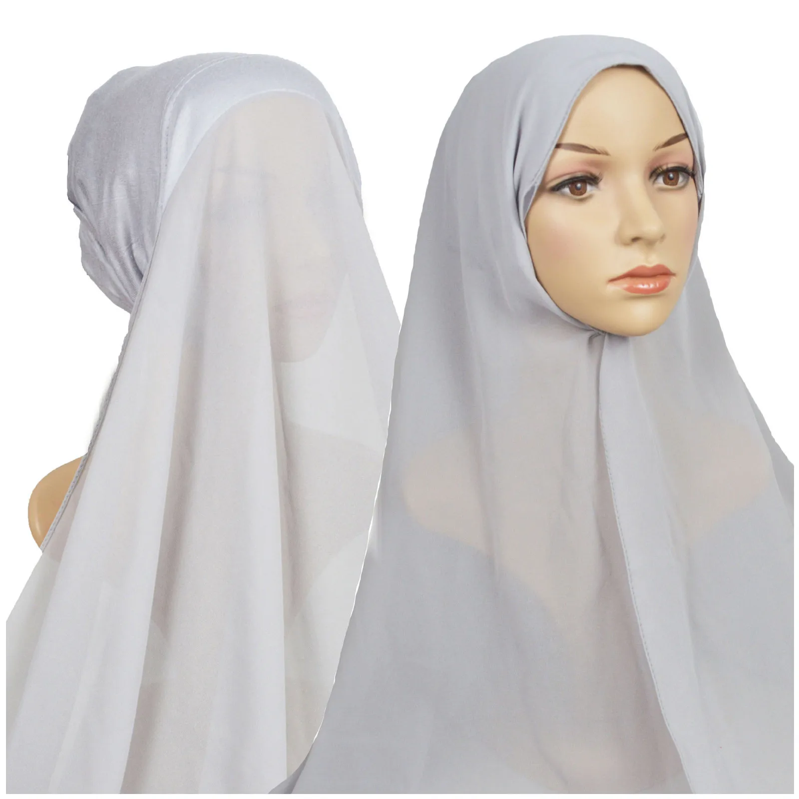 Muslim Chiffon Scarf For Women Fashion Veil Instant Hijab Wrap Headscarf Islam Solid Color Cap Musulman Wrap Scarves
Muslim Chiffon Scarf For Women Fashion Veil Instant Hijab Wrap Headscarf Islam Solid Color Cap Musulman Wrap Scarves
