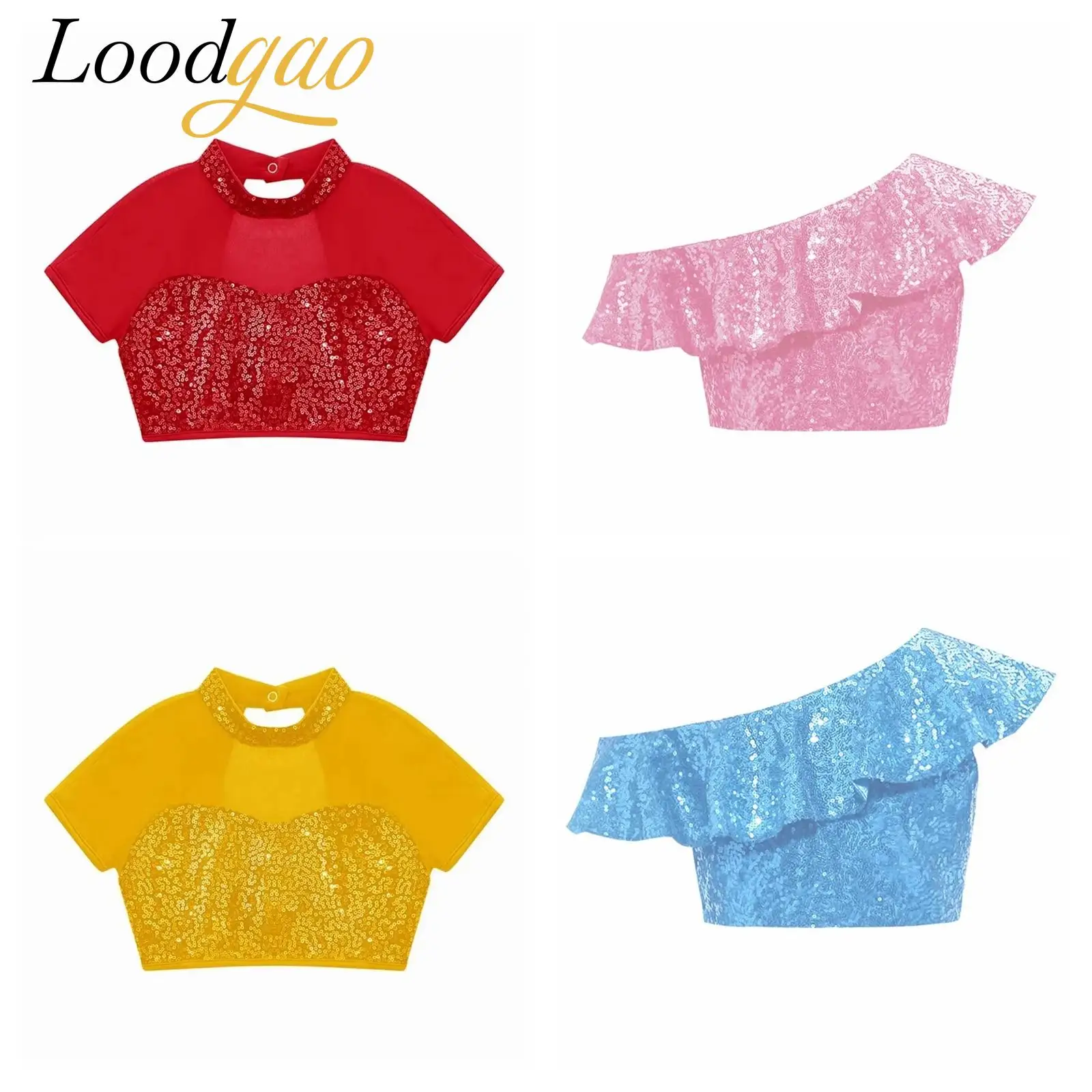 Kids Hip-hop Tops Shiny Tees Street Wear Sequins T-shirts for Girls Short Sleeve T-shirt Jazz Dance Stage Performance Costume
Kids Hip-hop Tops Shiny Tees Street Wear Sequins T-shirts for Girls Short Sleeve T-shirt Jazz Dance Stage Performance Costume