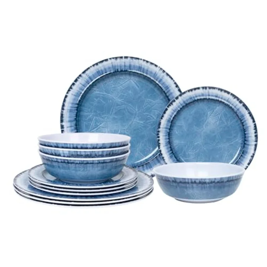 Melamine Dinnerware Set of 12 Pcs Dinner Dishes Set for Indoor and Outdoor Use Dishwasher Safe Lightweight Unbreakable Blue
Melamine Dinnerware Set of 12 Pcs Dinner Dishes Set for Indoor and Outdoor Use Dishwasher Safe Lightweight Unbreakable Blue