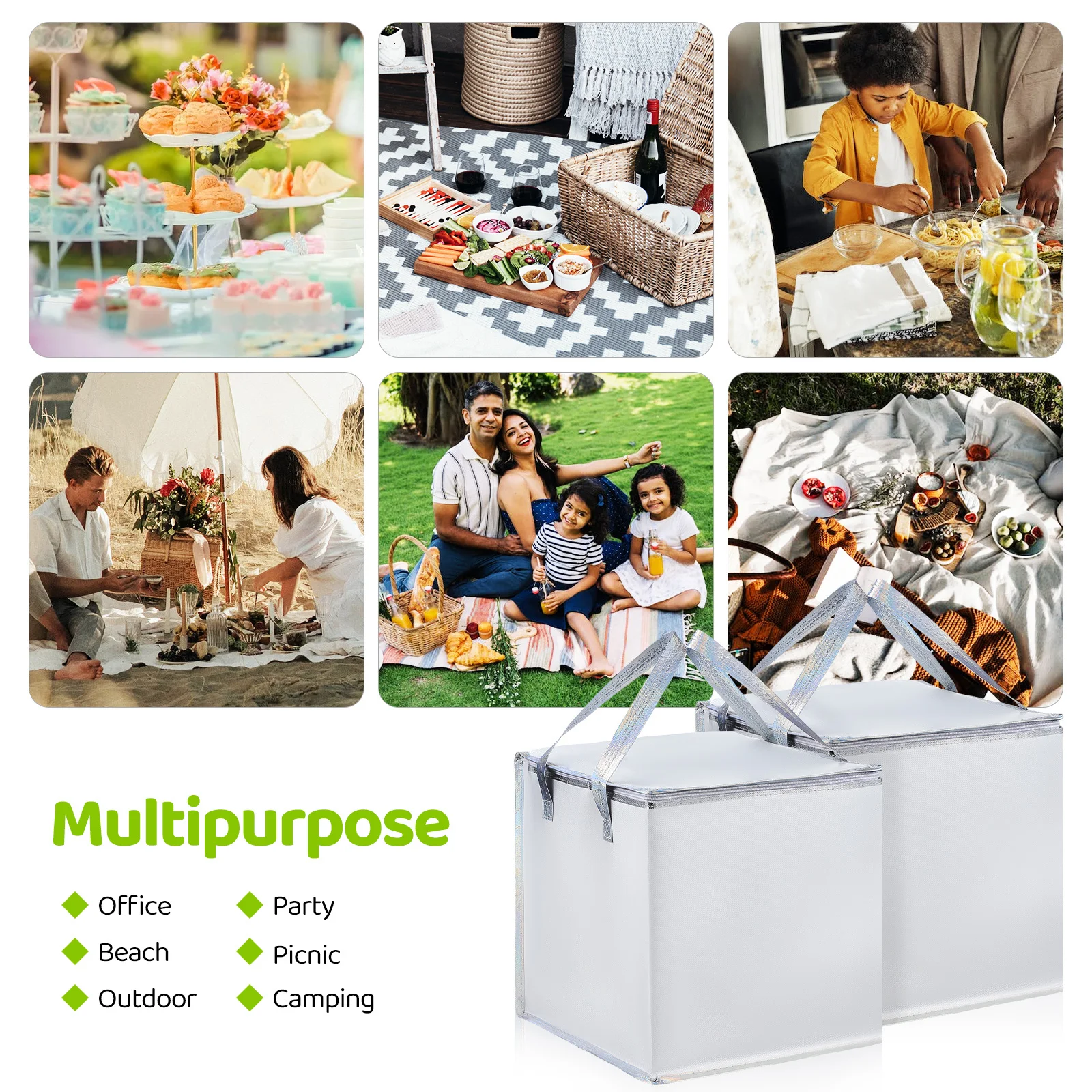 2Pcs Thermal Insulated Bag Large Capacity Cooler Delivery Bag for Groceries Fruits Vegetables Car Trunk Electric Bicycle Use
2Pcs Thermal Insulated Bag Large Capacity Cooler Delivery Bag for Groceries Fruits Vegetables Car Trunk Electric Bicycle Use