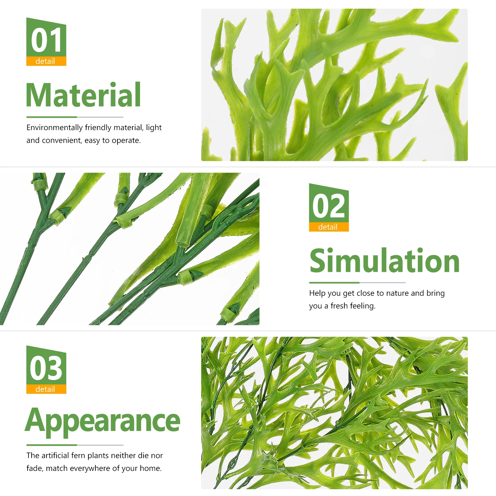 2Pcs Simulation Fern Decors Artificial Plants Wall Hanging Home Decor Supply Plastic Ferns Garden Landscape Decoration Flower
2Pcs Simulation Fern Decors Artificial Plants Wall Hanging Home Decor Supply Plastic Ferns Garden Landscape Decoration Flower