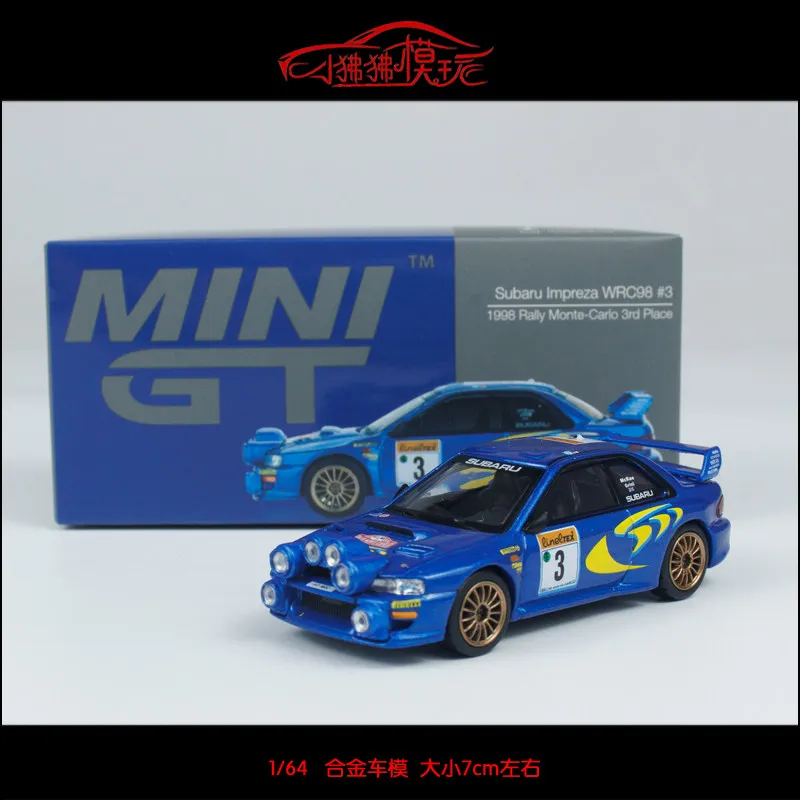 MINI GT 1:64 Subaru Impreza Wing Leopard WRC98 Monte Carlo 3 # alloy car model, desktop ornament, adult collectible.
MINI GT 1:64 Subaru Impreza Wing Leopard WRC98 Monte Carlo 3 # alloy car model, desktop ornament, adult collectible.
