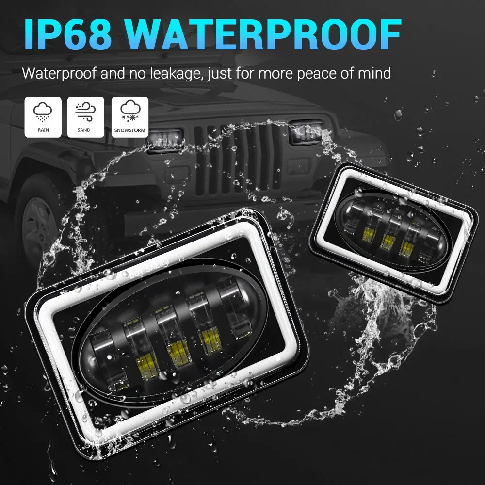 150W H4 4x6 дюймов и 5-дюймовые светодиодные фары с DRL и указателем поворота (DC 9-30 В) — подходят для грузовиков Jeep, Ford, Kenworth и мотоциклов Honda
150W H4 4x6 дюймов и 5-дюймовые светодиодные фары с DRL и указателем поворота (DC 9-30 В) — подходят для грузовиков Jeep, Ford, Kenworth и мотоциклов Honda
