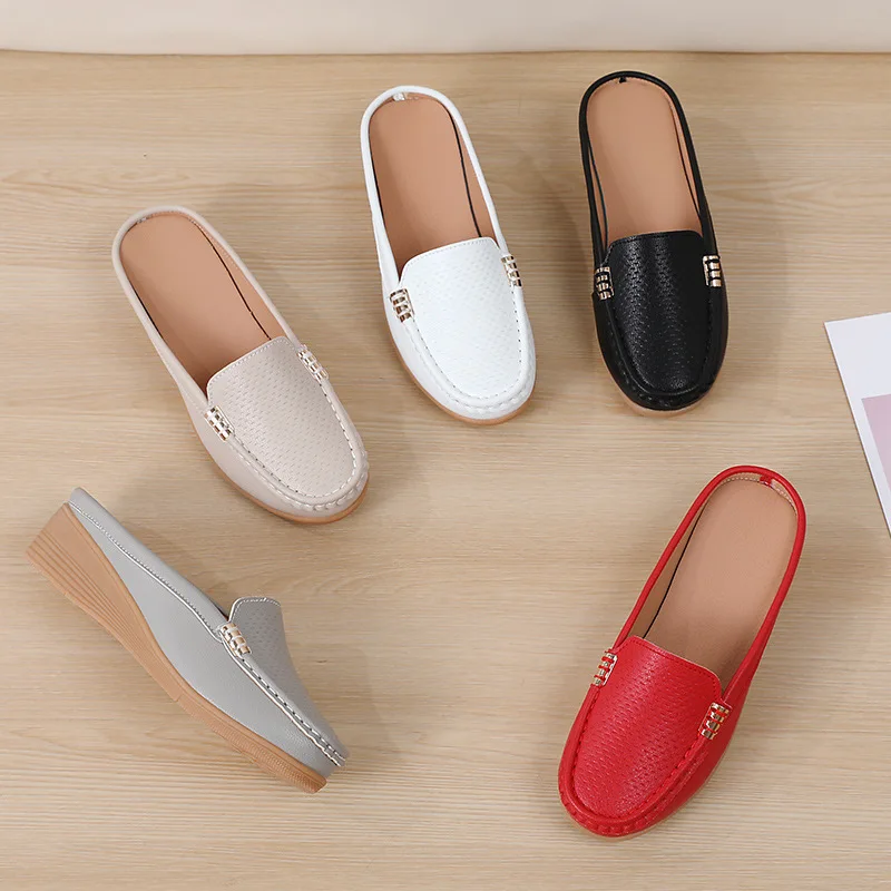New Arrival Solid Women Summer Slippers Flip Flops Genuine Leather Flat Slippers Ladies Slip on Flats Slope Heeled Women's Shoes
New Arrival Solid Women Summer Slippers Flip Flops Genuine Leather Flat Slippers Ladies Slip on Flats Slope Heeled Women's Shoes