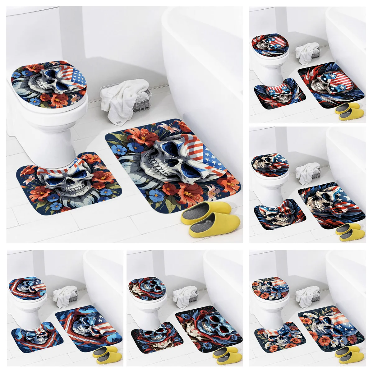 3pc Bathroom Anti-Slip Mat Toilet Mat Combination American Style Retro Floor Mat Toilet Bathroom Decoration Accessories
3pc Bathroom Anti-Slip Mat Toilet Mat Combination American Style Retro Floor Mat Toilet Bathroom Decoration Accessories