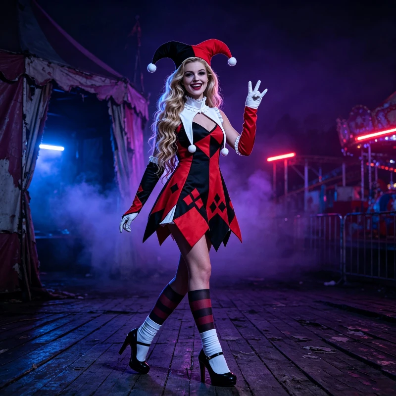 Terror Clown Cosplay Women's Halloween Party Red Black Checkered Costume Carnival Show Uniform Circus Stage Performance Outfits
Terror Clown Cosplay Women's Halloween Party Red Black Checkered Costume Carnival Show Uniform Circus Stage Performance Outfits