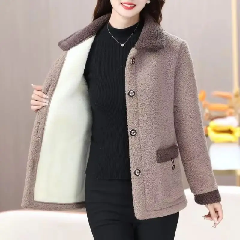 Autumn Winter New Mother High-End Fleece Thickened Granular Fleece Jacket Mother Clothing Autumn Winter Fur Integrated Jacket
Autumn Winter New Mother High-End Fleece Thickened Granular Fleece Jacket Mother Clothing Autumn Winter Fur Integrated Jacket