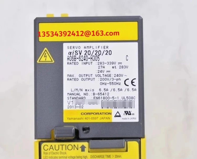 Used A06B-6240-H305 A06B-6240-H306 For FANUC A06B-6240-H305 Servo Drive Servo Amplifier
Used A06B-6240-H305 A06B-6240-H306 For FANUC A06B-6240-H305 Servo Drive Servo Amplifier