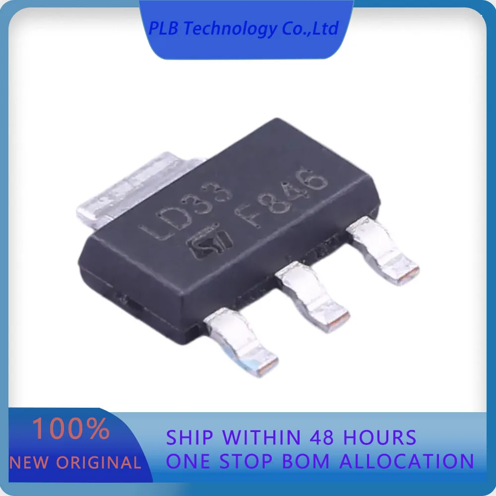 LD1117S33TR LD1117 800mA Fixed 3.3V Positive 15V SOT-223 Voltage Regulators Original Stock
LD1117S33TR LD1117 800mA Fixed 3.3V Positive 15V SOT-223 Voltage Regulators Original Stock
