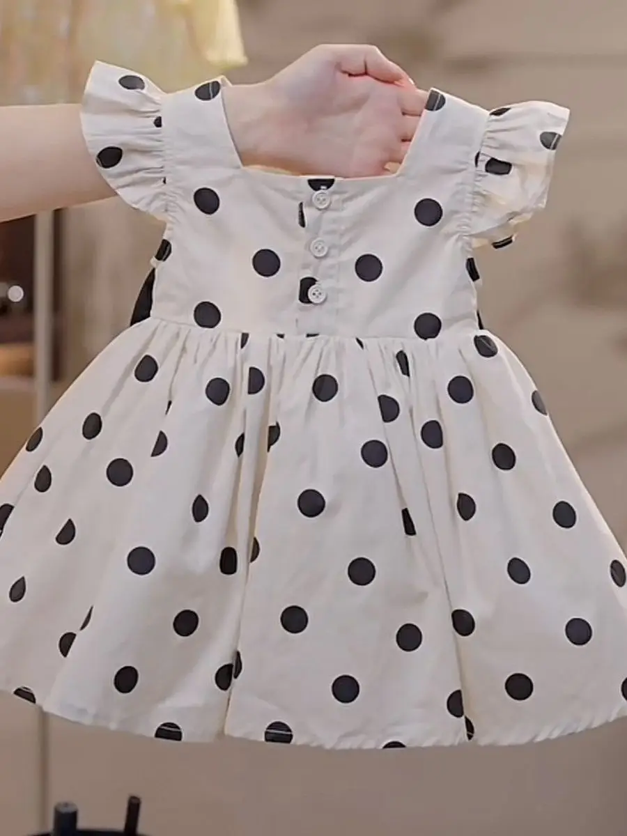 Girls Polka Dot Dress Knot Casual Summer Princess Skirt Breathable Comfortable Cotton Polyester Blend Short Sleeve
Girls Polka Dot Dress Knot Casual Summer Princess Skirt Breathable Comfortable Cotton Polyester Blend Short Sleeve