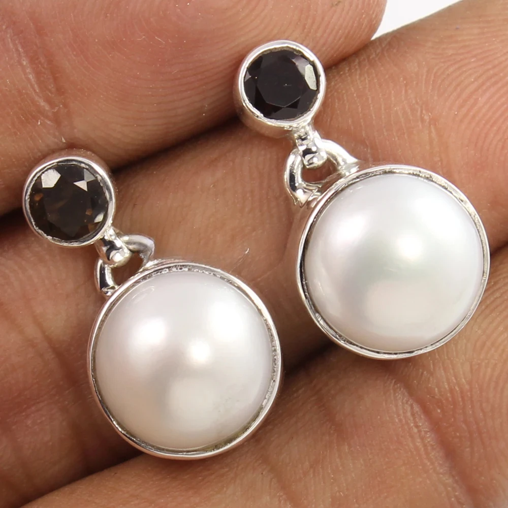 925 sterling silver jewelry stud earrings natural smoked quartz pearl gemstone round framed set
925 sterling silver jewelry stud earrings natural smoked quartz pearl gemstone round framed set